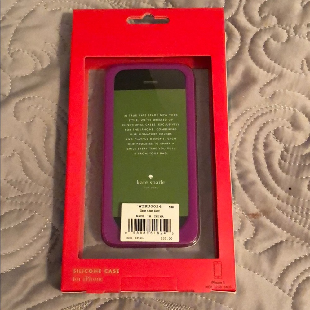 Kate Spade Silicone Case iphone5 - Picture 2 of 2